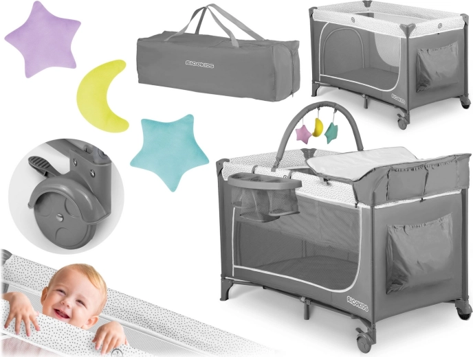 Changing table, toys, and organizer included