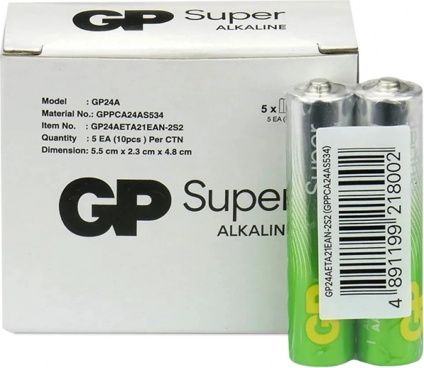 Leelispatareid LR03/AAA GP Super 10 tk G-TECH