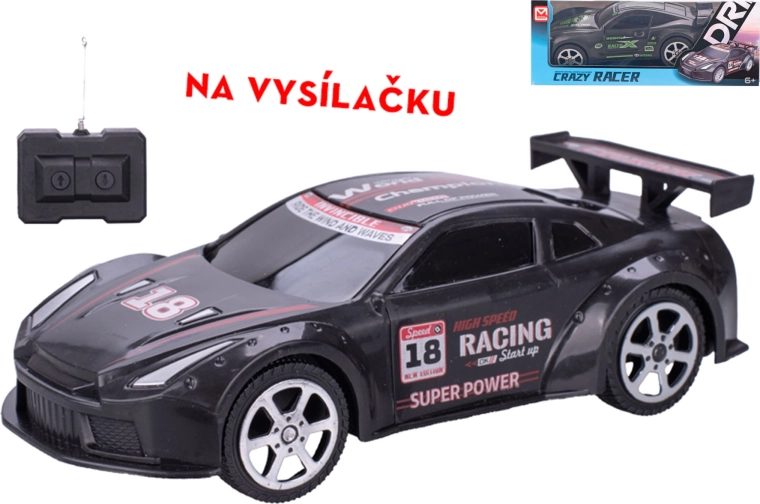 R/C võidusõiduauto 18 cm kaugjuhtimispuldiga 27 MHz