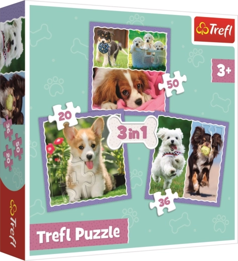 Puzzle 3-in-1 armsad kutsikad Trefl