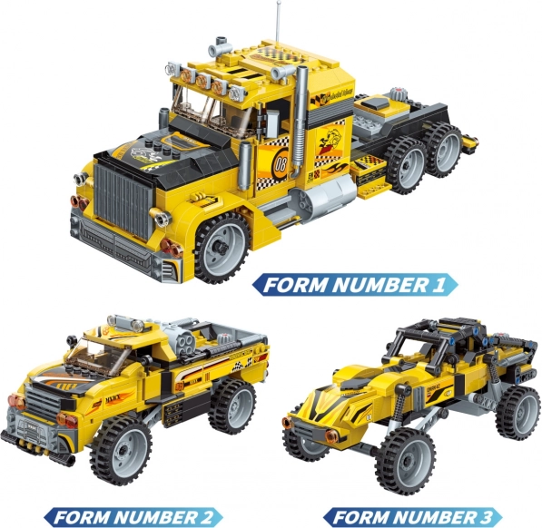 Qman Unlimited Ideas – Bold Transporter building set with pull-back drive