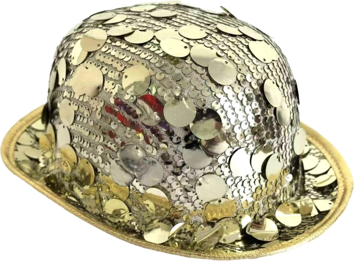 Bowler hat with sequins
