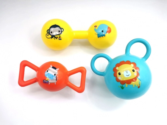 Fisher-Price värviliste pallide komplekt sangadega beebidele
