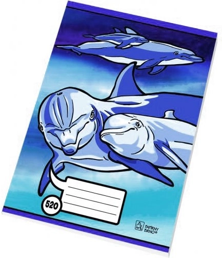 School notebook A5 plain 20 sheets dolphins