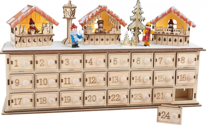 Small foot puidust advendikalender „Jõuluturg“