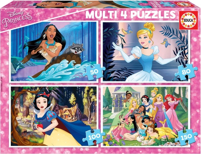 Educa pusle Disney printsessid 4 ühes