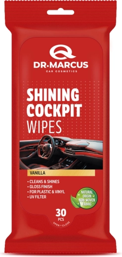Dr. Marcus Titanium dashboard wipes with a glossy effect Vanilla 30 pcs