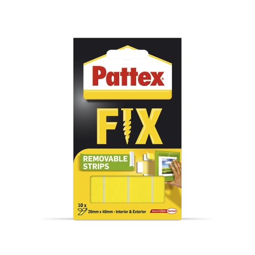 Pattex Super Fix double-sided adhesive strips 2 kg, 10 pcs (4 × 2 cm)
