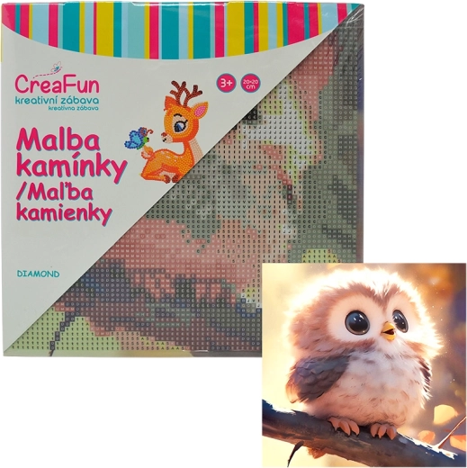 Teemantmaalimine – öökullike 20 × 20 cm