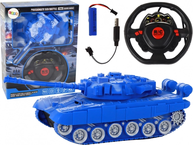 Lõbus RC tank Sinine 1:18 27MHz