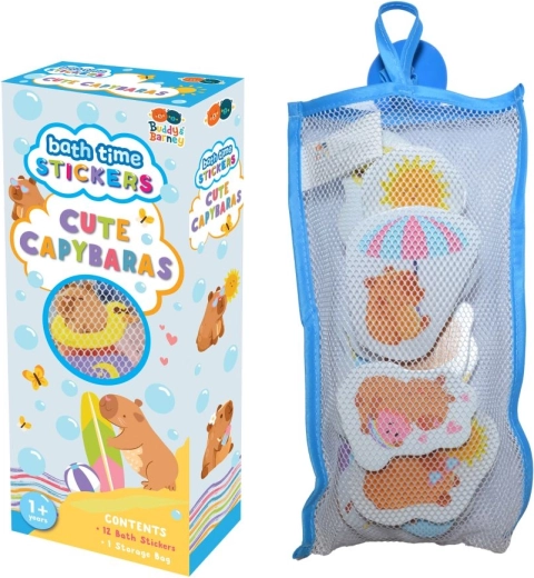 Capybara Bath Foam Stickers Buddy & Barney