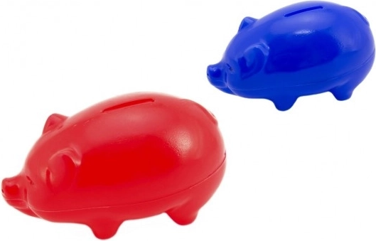 Plastist põrsakujuline rahakassa 16 cm, 2 värvi