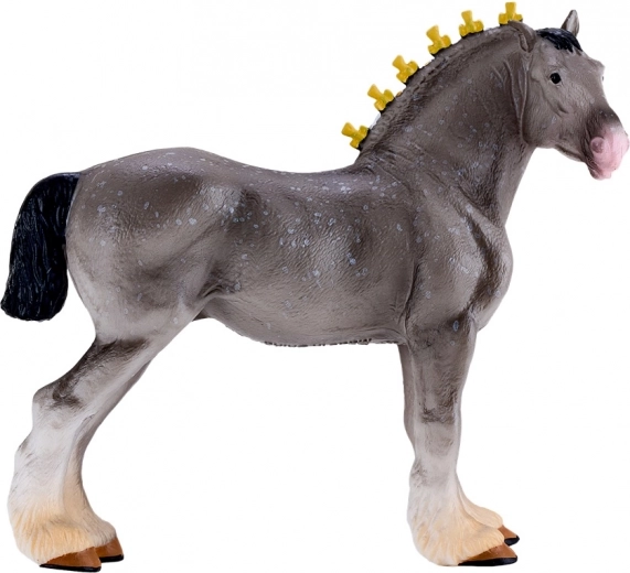 Mojo Shire Horse Figurine – Grey Roan