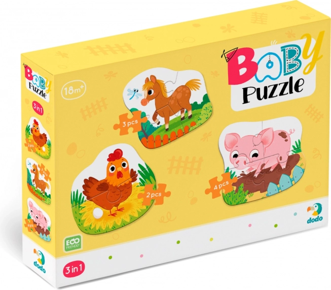 Beebipusle Taluloomad 3in1 (2, 3, 4 tükki) DODO