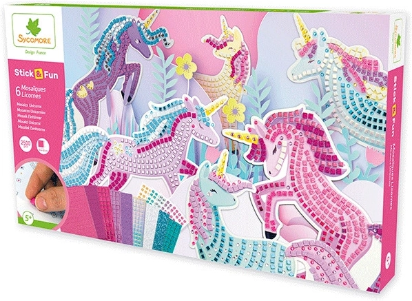 Stick & Fun XXL loovkomplekt mosaiik – ükssarvikud