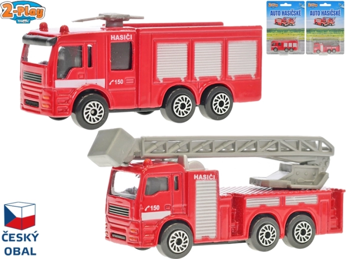 Metal Fire Truck Model 8 cm – 2-Play Traffic