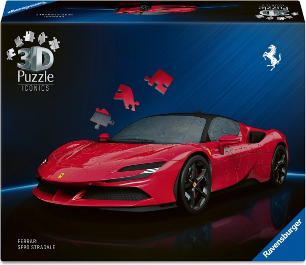 3D puzzle car Ferrari SF90 Stradale 108 pieces with rotating wheels