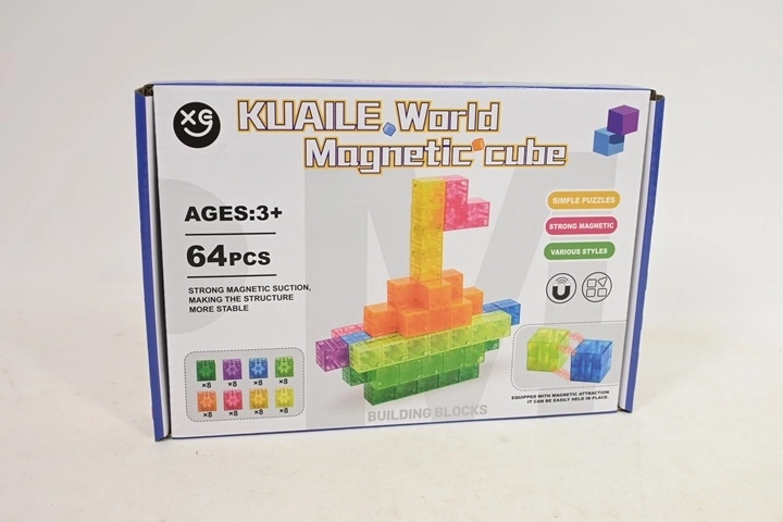 Magnetic building blocks 64 pcs - 1 piece