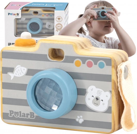 Laste puidust fotoaparaat kaleidoskoobiga VIGA POLARB