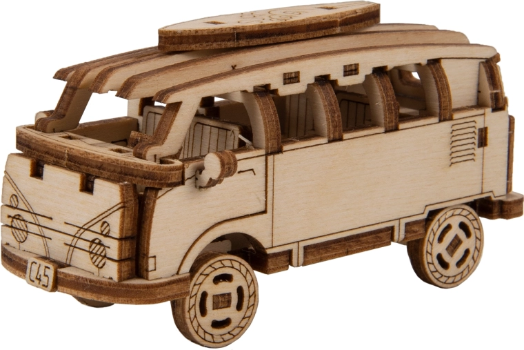 Puidust 3D pusle WOODEN CITY Superfast retro minibuss