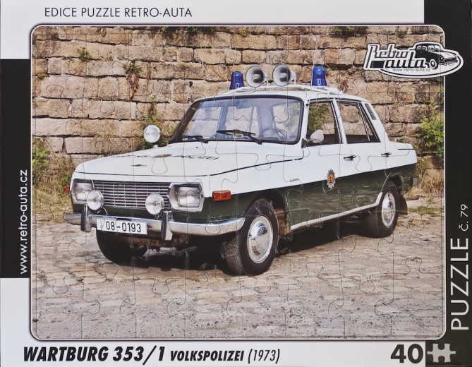 Puzzle RETRO-AUTOD Wartburg 353 Volkspolizei 40 tükki
