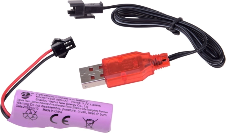 Rechargeable battery and USB charging