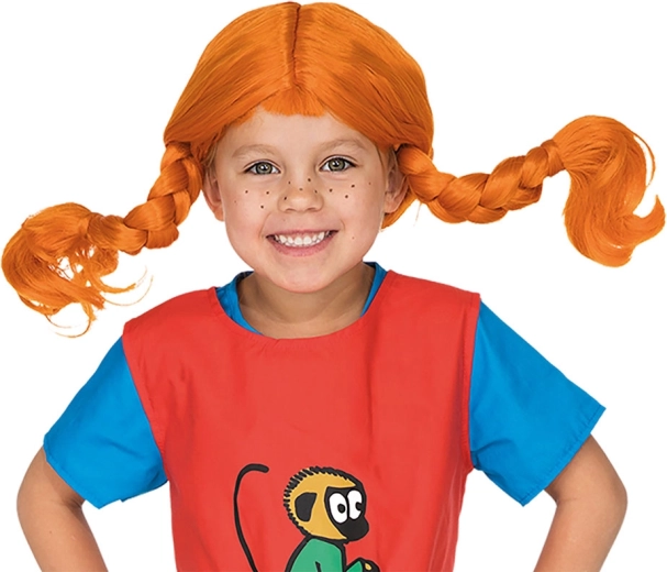 Pippi Longstocking children’s wig with auburn braids