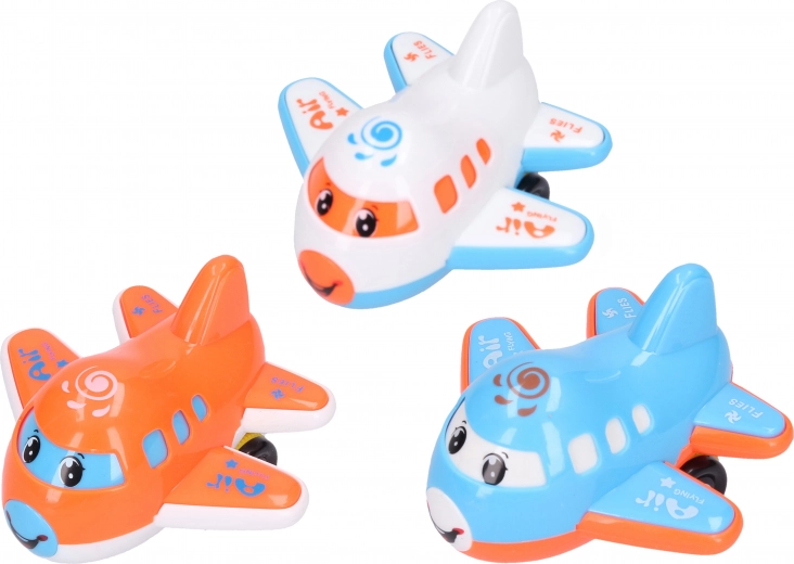 3 tk inertsiga mängulennukite komplekt 9 cm