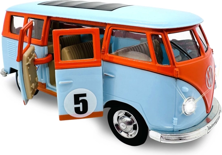 Volkswagen T1 Bulli mudel mõõtkavas 1:30 tulede ja helidega