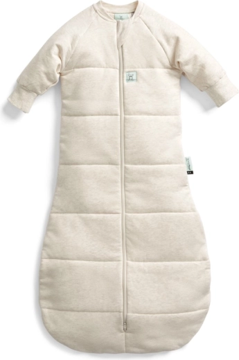 Ergopouch varrukatega magamiskott orgaanilisest puuvillast (jersey) oatmeal marle 3,5 tog (8–24 kuud)