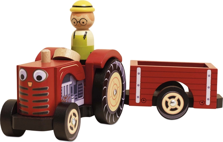 Le Toy Van puidust traktor haagisega lastele
