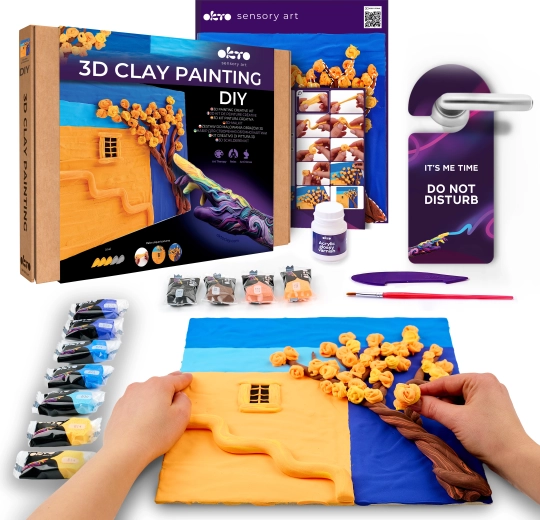 Okto art set for clay painting Golden Afternoon 30 × 30 cm