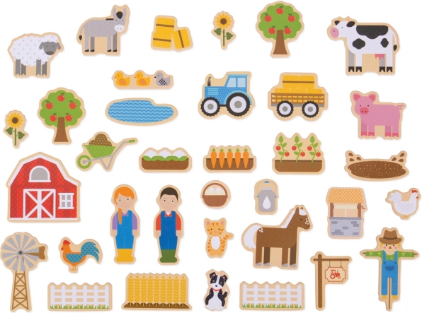 Bigjigs Toys puidust magnetid Talufarm