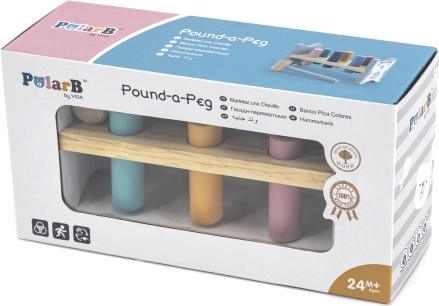 VIGA PolarB puidust toksimispink haamriga – Montessori mänguasi