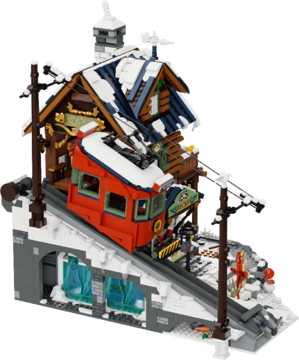 Moving cable car for realistic play