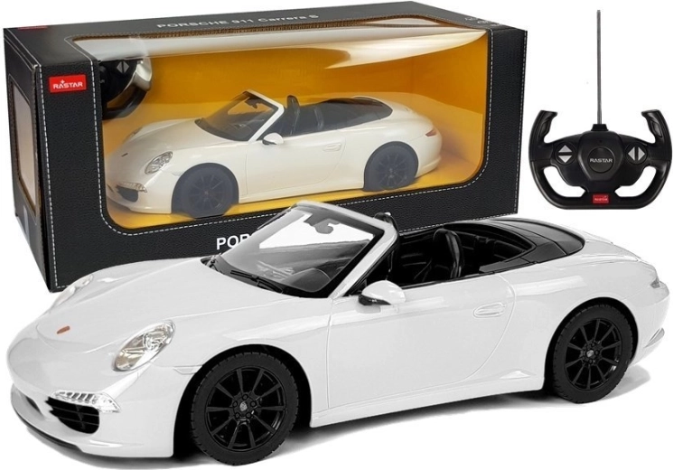 RC auto Porsche 911 Carrera S Rastar 1:12 – Valge