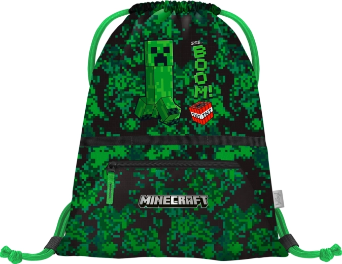 Baagl drawstring bag with pocket Minecraft Boom