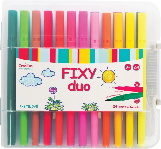 CreaFun DUO viltpliiatsid – 24 värvi