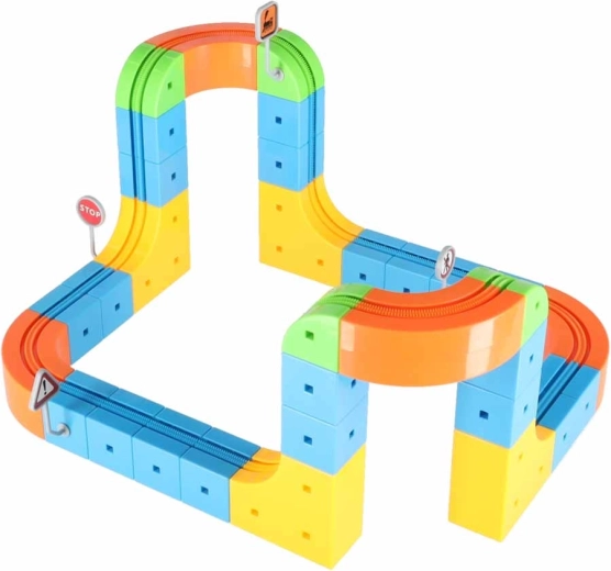 Flexible track made of 65 pieces