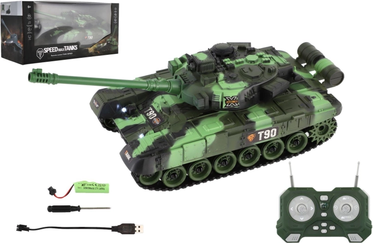 RC tank kaugjuhtimisega 2,4 GHz, tulede ja helidega – 1 tk