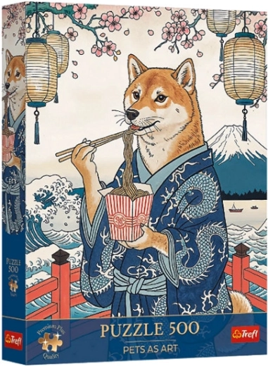Trefl Premium Plus puzzle Pets as Art: Shibina Noodle Meditation 500 pieces