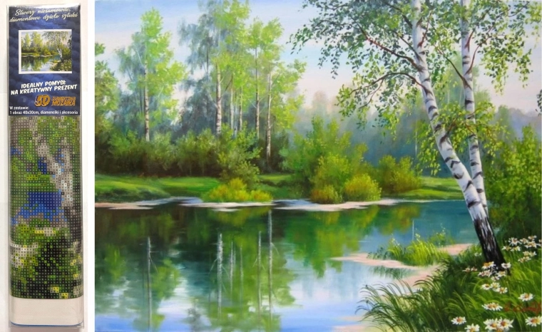 Teemandimaalimine Kevadine maastik 30x40 cm