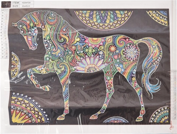 Helendav teemantmaal – helendav hobune 30 × 40 cm