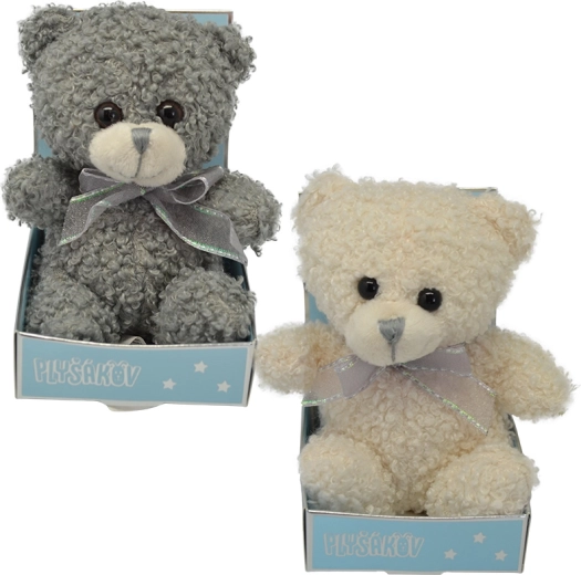 Pehme kaisuga plush-karu 12 cm, mitu värvi