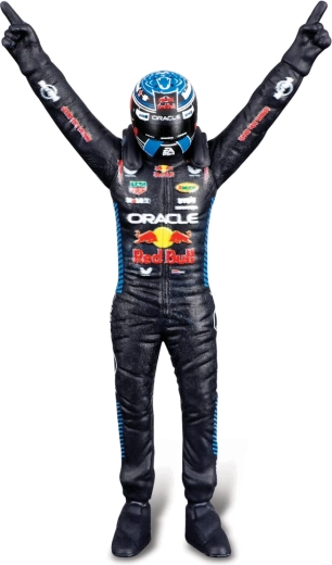 Sõitjafiguur Max Verstappen meistripoosis
