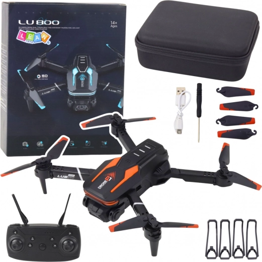 LU800 kaameraga droon LED-tuledega – oranž