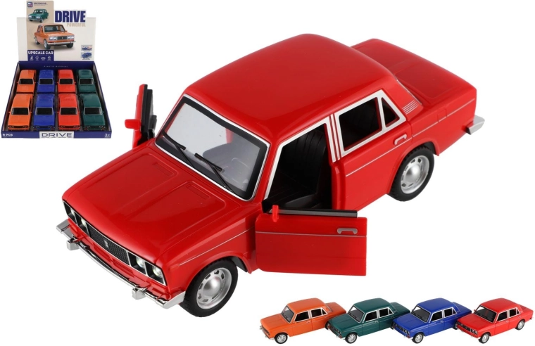 Retroauto hoorattaveoga koos valguse ja heliga 18 cm