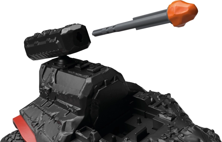 Rotating shooter turret for action battles