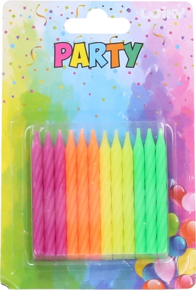 Neon Candles 24 pcs