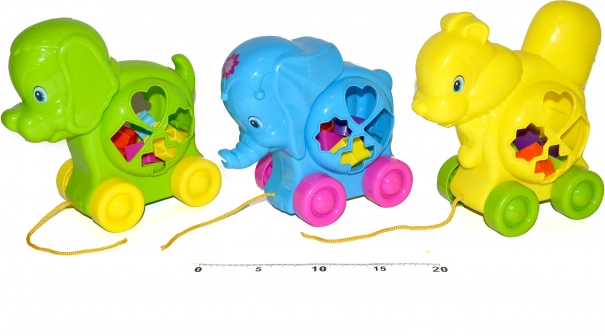Pull-along shape sorter – animal 18 cm